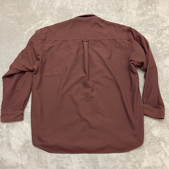 Columbia Shooting Shirt Mens XL River Lodge Long Sleeve Pockets Button Down Red - Picture 7 of 9